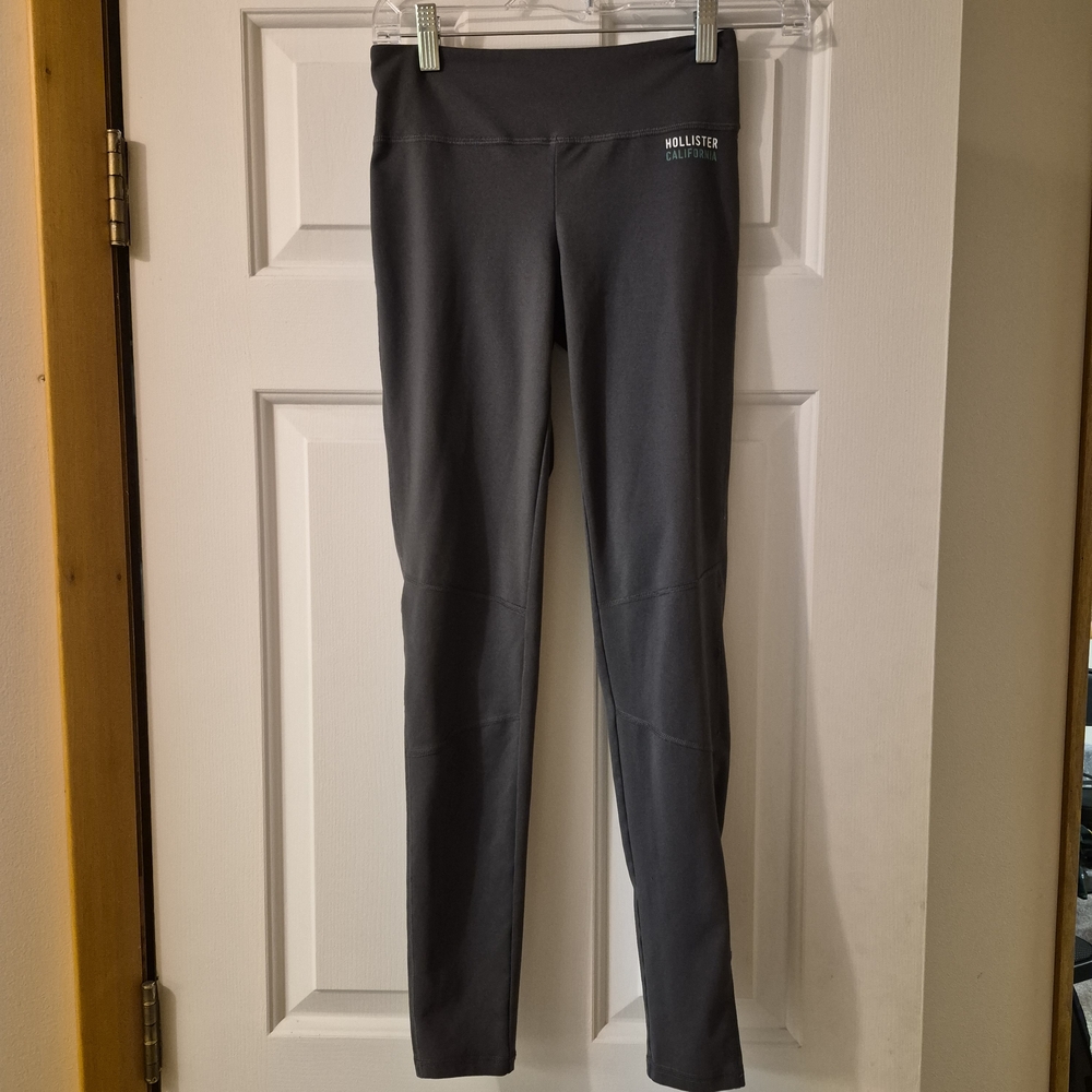 Hollister California Womens Dark Gray Athletic Leggings Skinny Fit Sport Pants